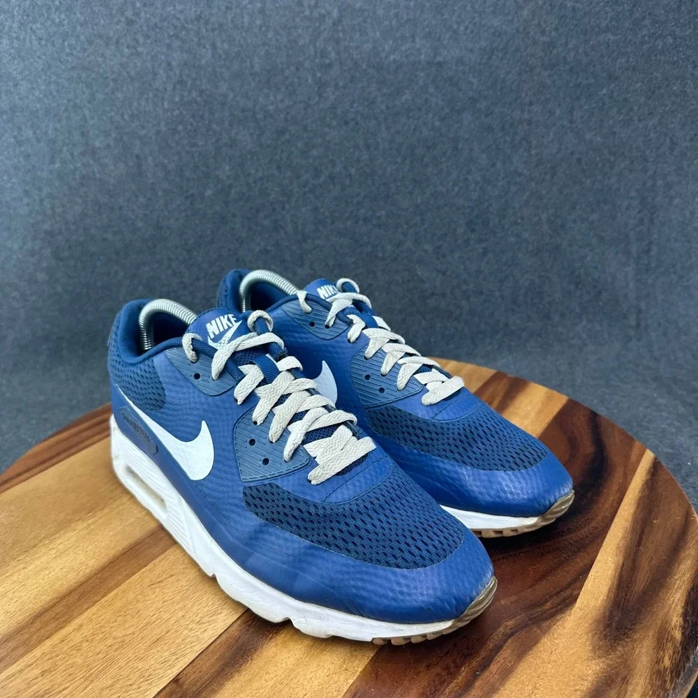 Nike Air Max 90 Ultra Essential Mens 9 Coastal Blue Running Sneakers 819474-402